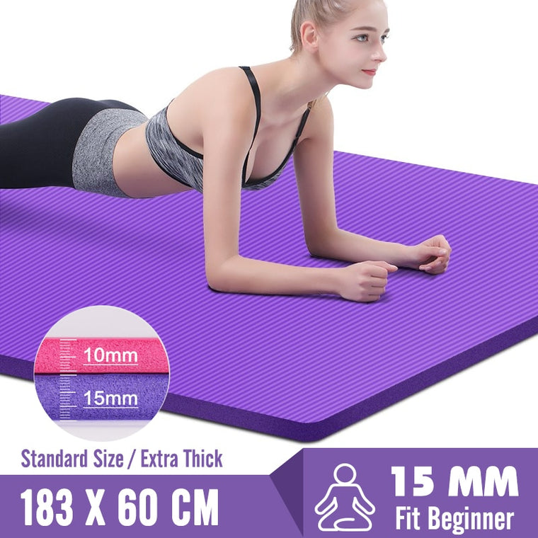 183X60X15MM Non-slip Yoga Mats For Fitness Mat Tasteless Pilates Gym Exercise Thickening Fitness Sports Pad Supporting DIY Print