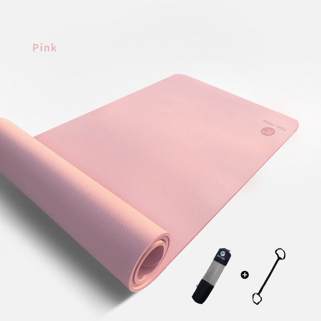 PIDO YOGA 183*61*0.6cm Double Color Yoga Mat with Position Line Thick Hot Yoga Pilates Mats Gymnastics Pranamat Fitness Mat