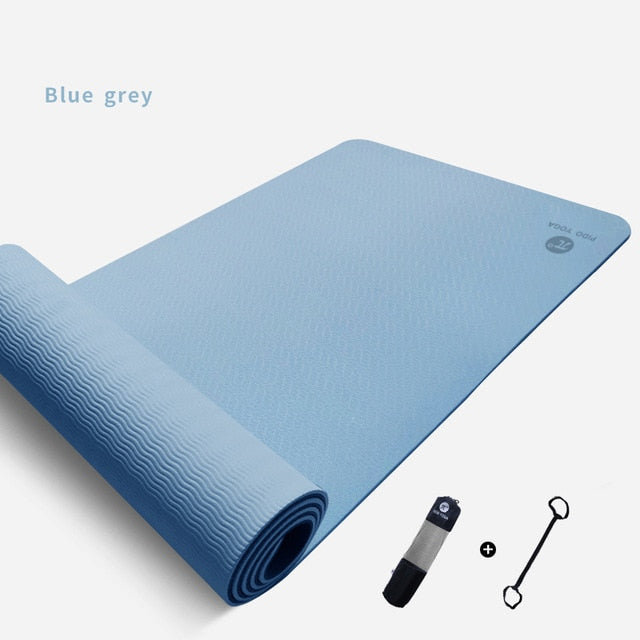 PIDO YOGA 183*61*0.6cm Double Color Yoga Mat with Position Line Thick Hot Yoga Pilates Mats Gymnastics Pranamat Fitness Mat