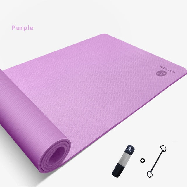 PIDO YOGA 183*61*0.6cm Double Color Yoga Mat with Position Line Thick Hot Yoga Pilates Mats Gymnastics Pranamat Fitness Mat