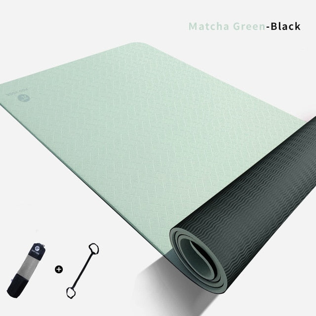 PIDO YOGA 183*61*0.6cm Double Color Yoga Mat with Position Line Thick Hot Yoga Pilates Mats Gymnastics Pranamat Fitness Mat