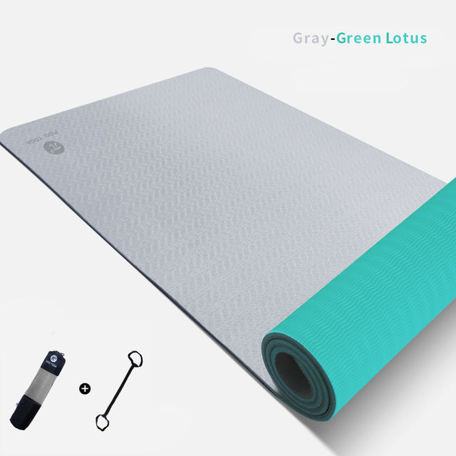 PIDO YOGA 183*61*0.6cm Double Color Yoga Mat with Position Line Thick Hot Yoga Pilates Mats Gymnastics Pranamat Fitness Mat