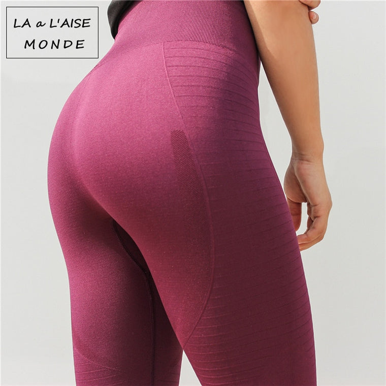 Lucylizz Women Yoga Pants Fitness Sports Leggings Running Tights Sportswear Push Up Pants Gym Clothing Mesh Athletic Trousers