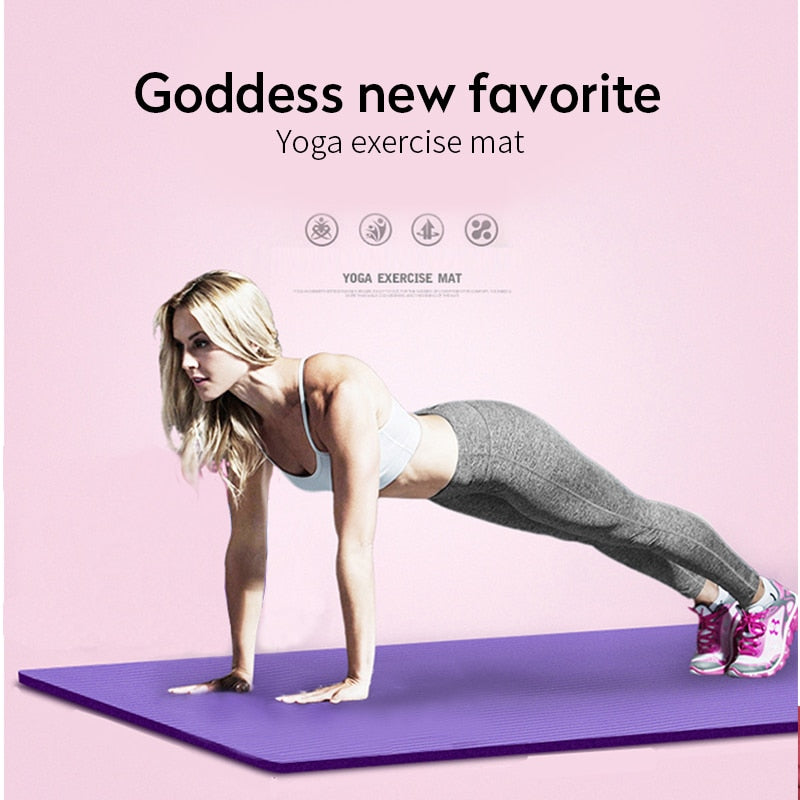 1830*610*10mm Yoga Mat Workout Elastic Non-slip Fitness Gymnastics Mats Bag Carrier Thick Knee Exercise Pad Accupressure Mat