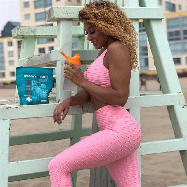 Heal Orange New Women Sports Suit Fitness Gym Clothing 2 Piece Set Tracksuit Sexy Running Set Bras Leggings Yoga Set