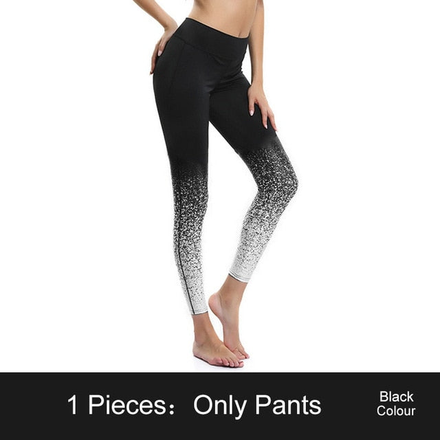 2PCS Yoga Set Women Gym Fitness Clothing High Waist Yoga Leggings Set Running Sportswear Energy Seamless Leggings+Strappy Bra