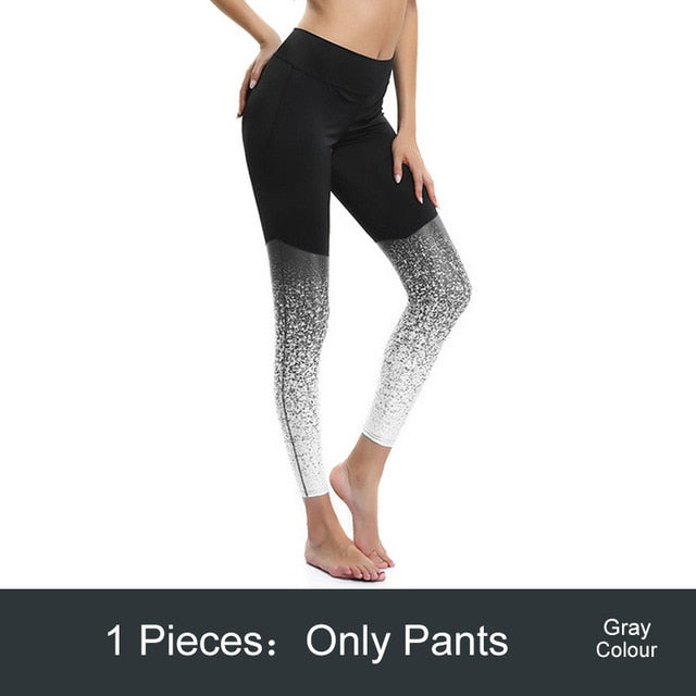 2PCS Yoga Set Women Gym Fitness Clothing High Waist Yoga Leggings Set Running Sportswear Energy Seamless Leggings+Strappy Bra