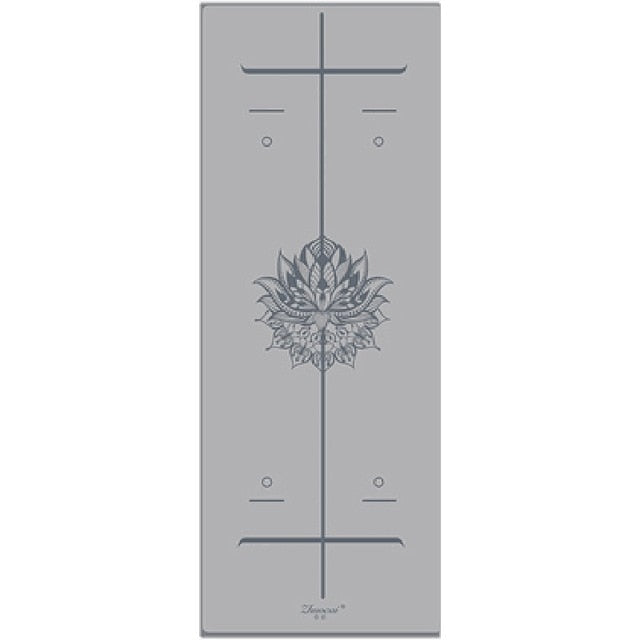 Position Line More Longer  Natural Rubber Non-Slip Tapete Yoga Suede Fabric Lose Weight Exercise Mat Fitness Yoga Mat